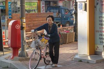 Korean Women on Bike